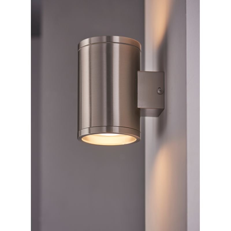 Outdoor - Nio - LED Marine Grade Brushed Stainless Steel Up&Down Wall Lamp Endon-Collection-73194 - Nio - LED Marine Grade Brushed Stainless Steel Up&Down Wall Lamp