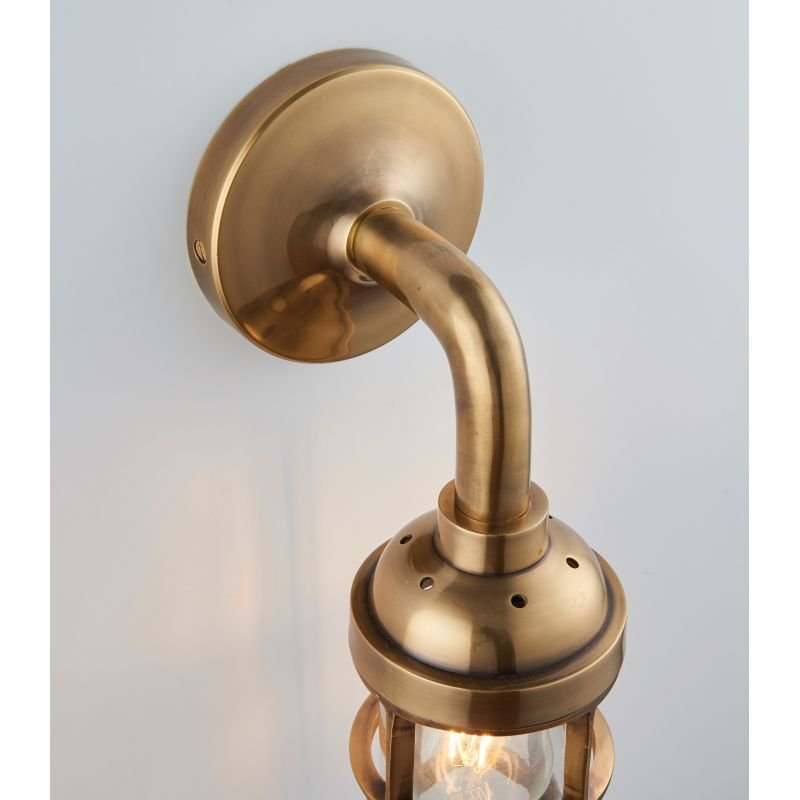 Wall Lights - Elcot - Burnished Brass & Clear Glass Wall Lamp Endon-Collection-75793 - Elcot - Burnished Brass & Clear Glass Wall Lamp