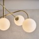 Endon-Collection-75939 - Otto - White Glass & Brushed Gold 5 Light Centre Fitting
