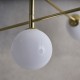 Ceiling Lights - Otto - White Glass & Brushed Gold 5 Light Centre Fitting Endon-Collection-75939 - Otto - White Glass & Brushed Gold 5 Light Centre Fitting