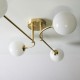Endon-Collection-75959 - Otto - White Glass & Brushed Gold 4 Light Semi Flush