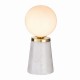 Table & Floor Lamp - Otto - White Glass, Gold and White Marble Table Lamp Endon-Collection-75968 - Otto - White Glass, Gold and White Marble Table Lamp