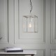 Ceiling Lights - Hadden - Bright Nickel & Clear Glass Single Lantern Endon-Collection-76228 - Hadden - Bright Nickel & Clear Glass Single Lantern