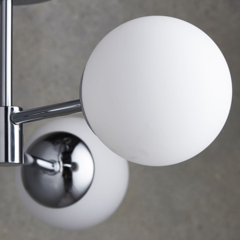 Bathroom Lights - Vetro - LED White Glass & Polished Chrome 3 Light Semi Flush Endon-Collection-76299 - Vetro - LED White Glass & Polished Chrome 3 Light Semi Flush