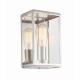 Ceiling Lights - Hadden - Bright Nickel & Clear Glass Lantern Wall Lamp Endon-Collection-76348 - Hadden - Bright Nickel & Clear Glass Lantern Wall Lamp