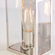 Ceiling Lights - Hadden - Bright Nickel & Clear Glass Lantern Wall Lamp Endon-Collection-76348 - Hadden - Bright Nickel & Clear Glass Lantern Wall Lamp