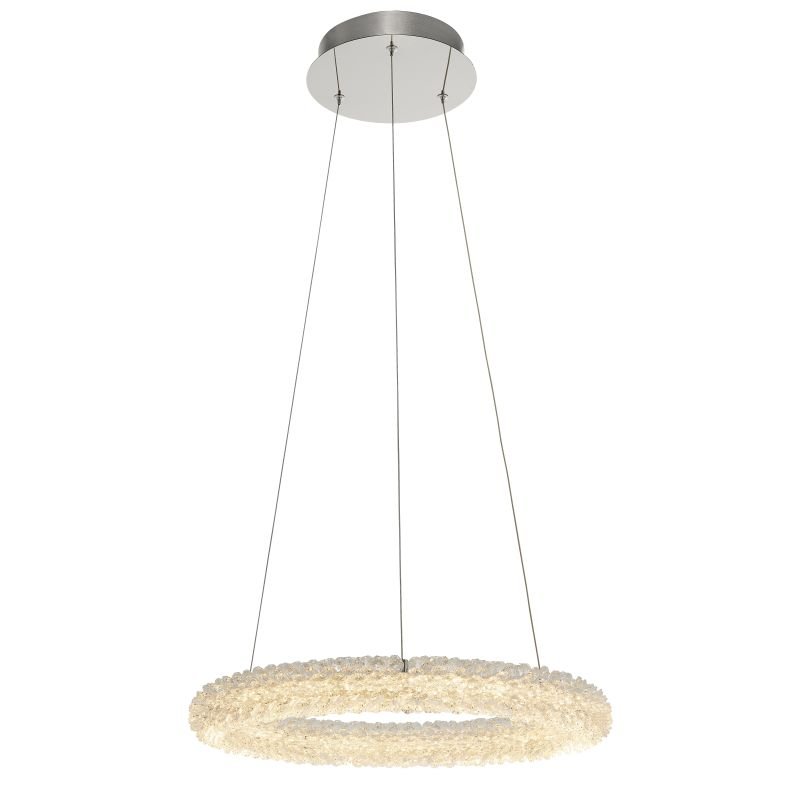 Ceiling Lights - Neve - LED Crystal & Chrome 1 Light Ring Fitting Endon-Collection-76482 - Neve - LED Crystal & Chrome 1 Light Ring Fitting