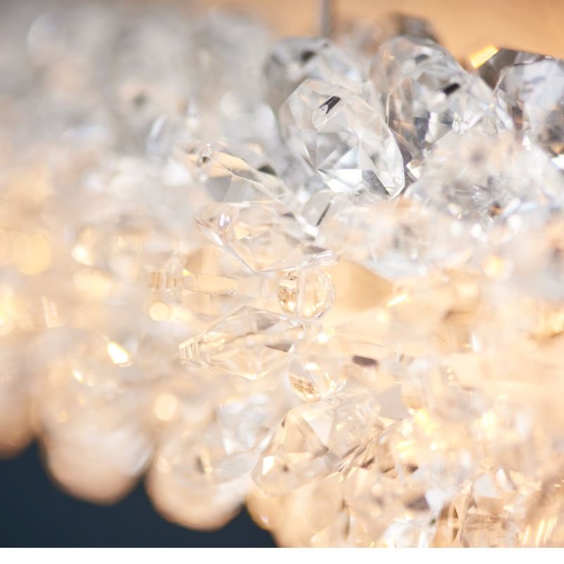 Ceiling Lights - Neve - LED Crystal & Chrome 1 Light Ring Fitting Endon-Collection-76482 - Neve - LED Crystal & Chrome 1 Light Ring Fitting