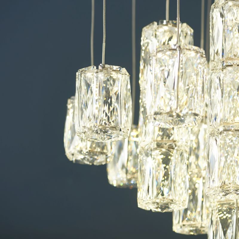 Ceiling Lights - Prisma - LED Crystal & Chrome Cluster Pendant Endon-Collection-76489 - Prisma - LED Crystal & Chrome Cluster Pendant