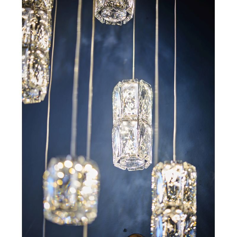 Ceiling Lights - Prisma - LED Crystal & Chrome Cluster Pendant Endon-Collection-76490 - Prisma - LED Crystal & Chrome Cluster Pendant