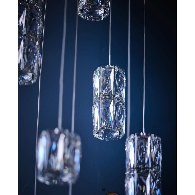 Ceiling Lights - Prisma - LED Crystal & Chrome Cluster Pendant Endon-Collection-76490 - Prisma - LED Crystal & Chrome Cluster Pendant