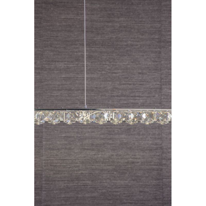 Kitchen Lights - Prisma - LED Crystal & Chrome Linear over Island Fitting Endon-Collection-76491 - Prisma - LED Crystal & Chrome Linear over Island Fitting