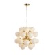 Ceiling Lights - Oscar - Gloss White Glass & Brushed Gold 28 Light Centre Fitting Endon-Collection-76499 - Oscar - Gloss White Glass & Brushed Gold 28 Light Centre Fitting