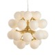 Ceiling Lights - Oscar - Gloss White Glass & Brushed Gold 28 Light Centre Fitting Endon-Collection-76499 - Oscar - Gloss White Glass & Brushed Gold 28 Light Centre Fitting
