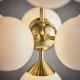 Ceiling Lights - Oscar - Gloss White Glass & Brushed Gold 11 Light Centre Fitting Endon-Collection-76500 - Oscar - Gloss White Glass & Brushed Gold 11 Light Centre Fitting