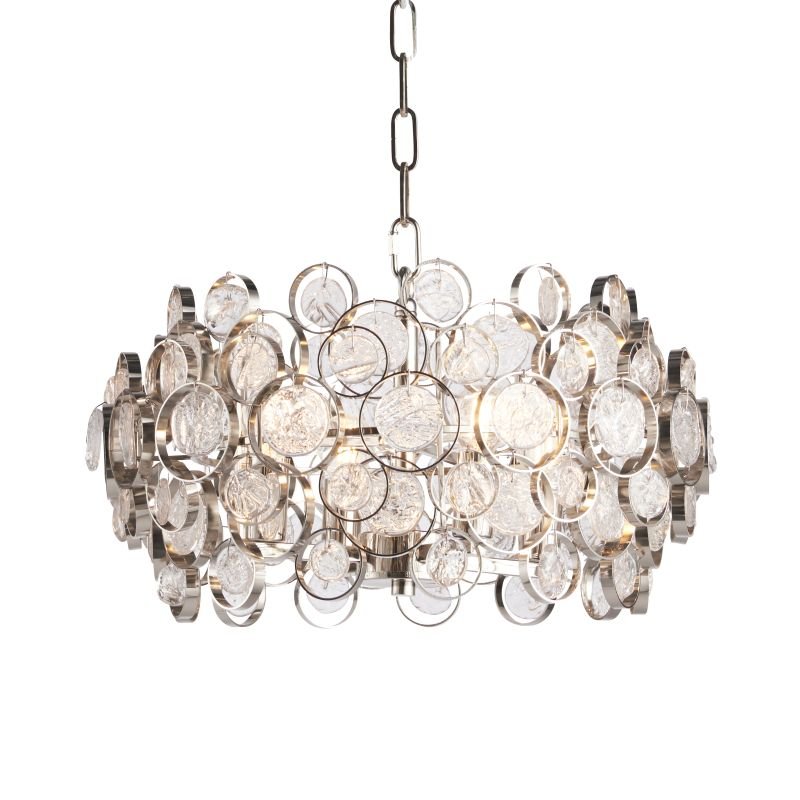 Ceiling Lights - Marella - Clear Medallions & Bright 4 Light Pendant Endon-Collection-76509 - Marella - Clear Medallions & Bright 4 Light Pendant