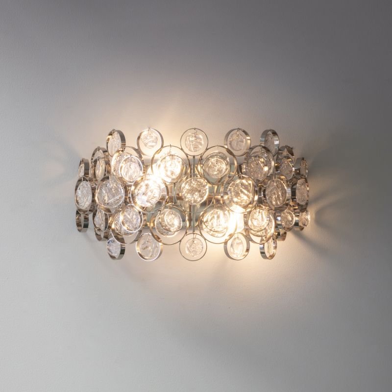 Endon-Collection-76510 - Marella - Clear Medallions & Bright Nickel Wall Lamp