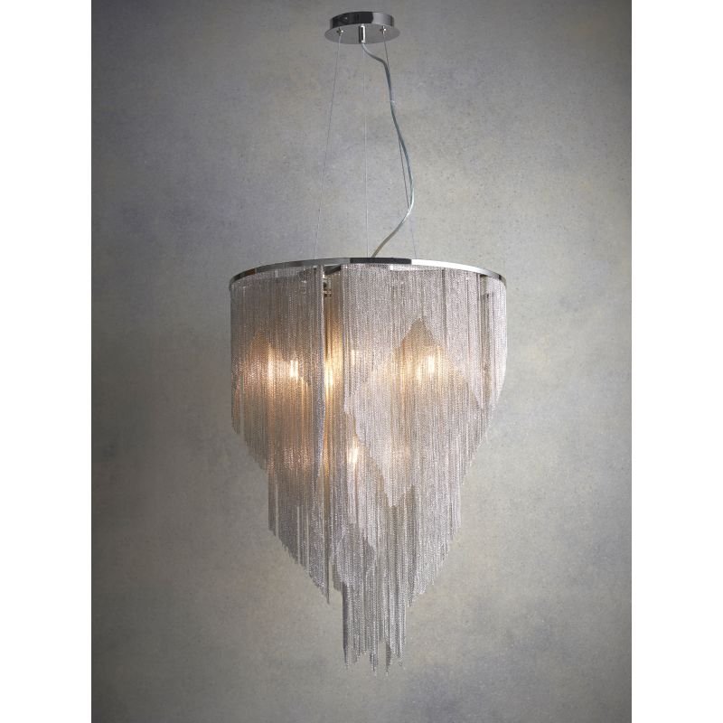 Ceiling Lights - Loire - Delicately Hand Dressed with Thousands of Fine Chains Chandelier Endon-Collection-76511 - Loire - Delicately Hand Dressed with Thousands of Fine Chains Chandelier