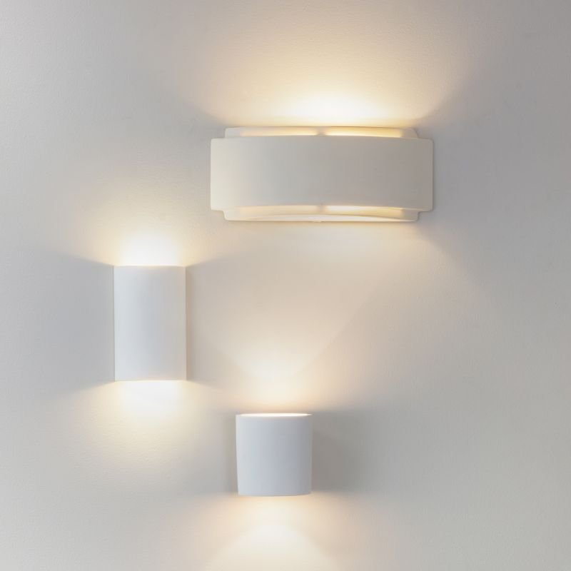 Wall Lights - Gianna - White Up&Down Ceramic Wall Lamp Endon-Collection-76570 - Gianna - White Up&Down Ceramic Wall Lamp