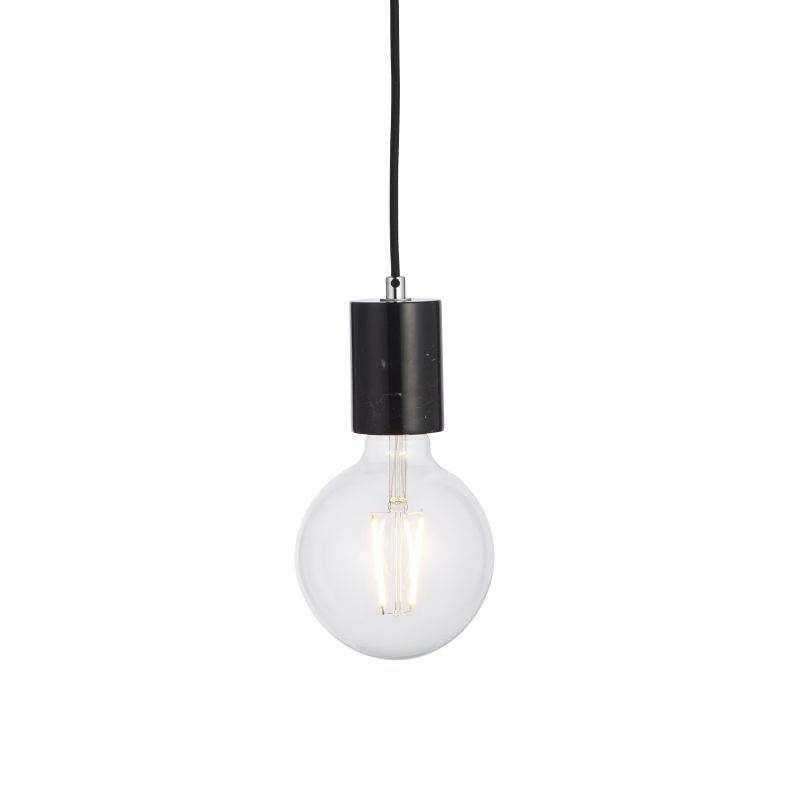 Ceiling Lights - Otto - Polished Black Marble Pendant Endon-Collection-76608 - Otto - Polished Black Marble Pendant