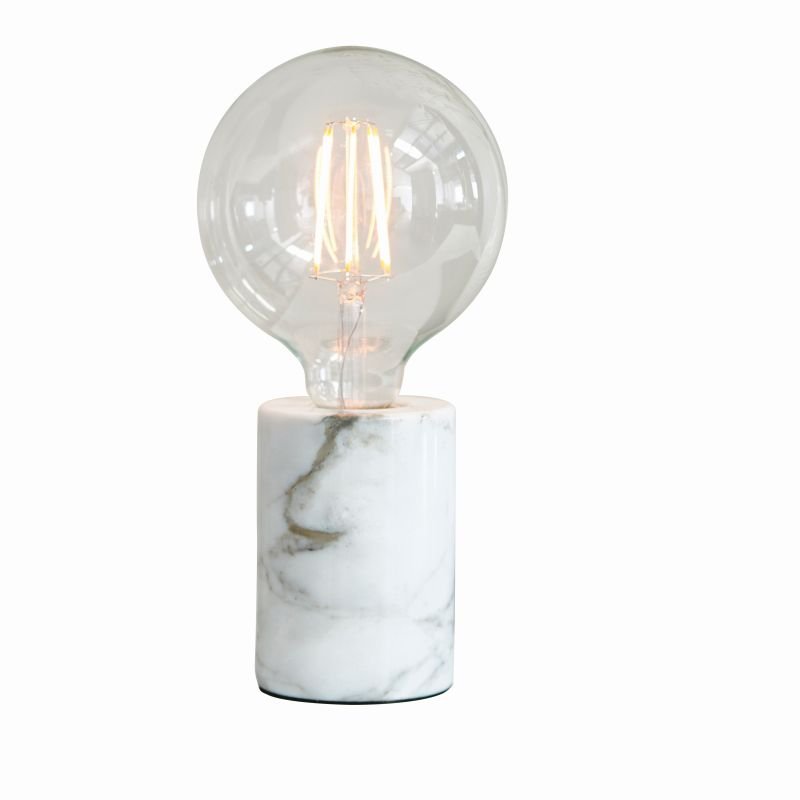 Table & Floor Lamp - Otto - Polished White Marble Table Lamp Endon-Collection-76610 - Otto - Polished White Marble Table Lamp