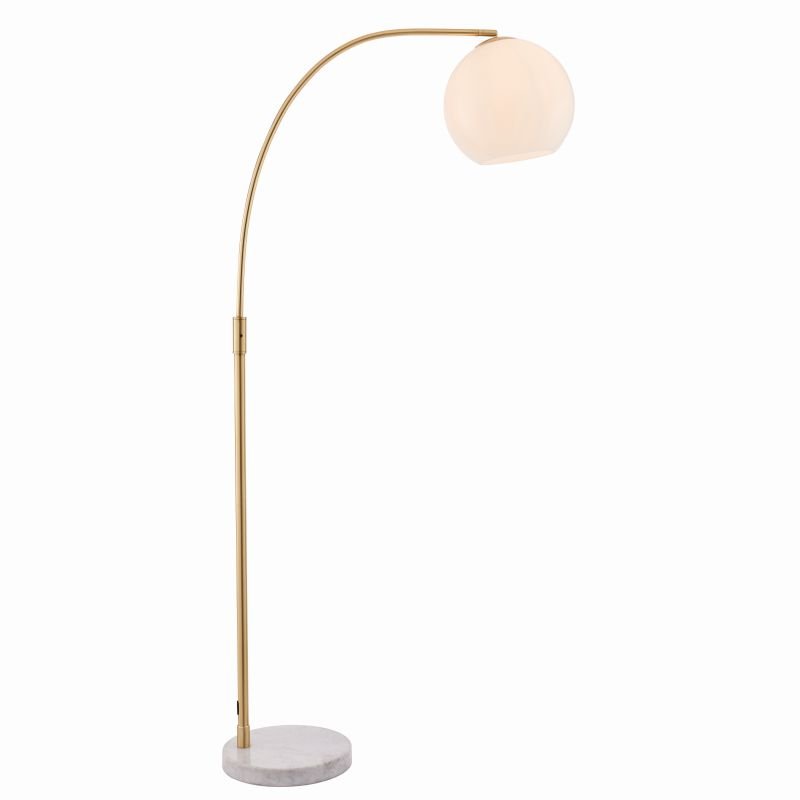 Table & Floor Lamp - Otto - White Glass & Brushed Gold Floor Lamp Endon-Collection-76613 - Otto - White Glass & Brushed Gold Floor Lamp