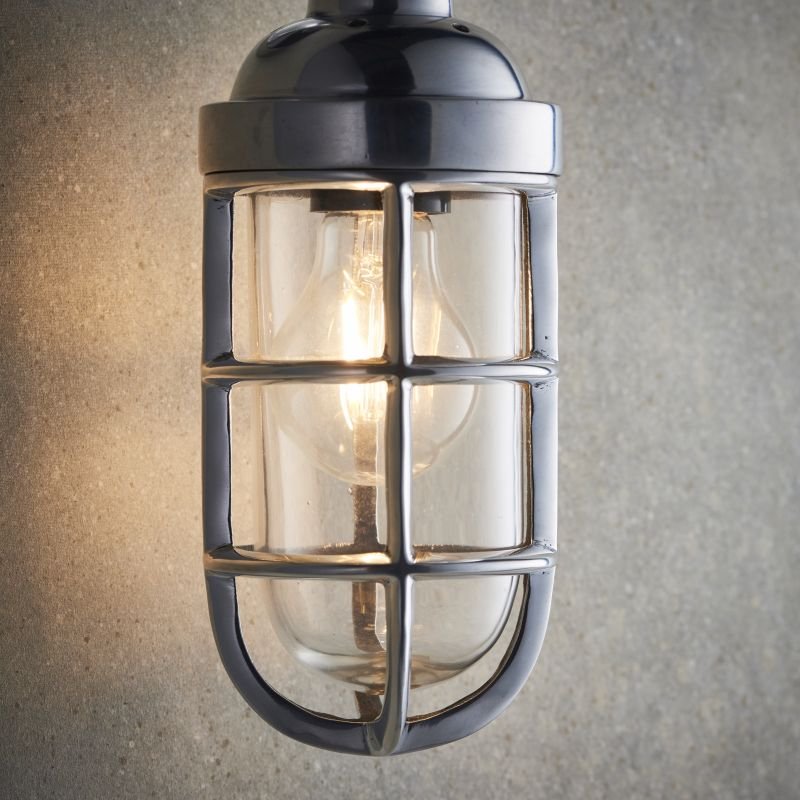 Wall Lights - Elcot - Polished Cast Aluminium & Glass Wall Lamp Endon-Collection-77276 - Elcot - Polished Cast Aluminium & Glass Wall Lamp