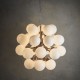 Ceiling Lights - Oscar - Gloss White Glass & Satin Nickel 28 Light Centre Fitting Endon-Collection-77587 - Oscar - Gloss White Glass & Satin Nickel 28 Light Centre Fitting