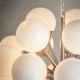 Ceiling Lights - Oscar - Gloss White Glass & Satin Nickel 28 Light Centre Fitting Endon-Collection-77587 - Oscar - Gloss White Glass & Satin Nickel 28 Light Centre Fitting