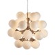 Ceiling Lights - Oscar - Gloss White Glass & Satin Nickel 28 Light Centre Fitting Endon-Collection-77587 - Oscar - Gloss White Glass & Satin Nickel 28 Light Centre Fitting