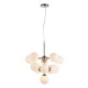Ceiling Lights - Oscar - Gloss White Glass & Satin Nickel 11 Light Centre Fitting Endon-Collection-77588 - Oscar - Gloss White Glass & Satin Nickel 11 Light Centre Fitting