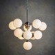 Ceiling Lights - Oscar - Gloss White Glass & Satin Nickel 11 Light Centre Fitting Endon-Collection-77588 - Oscar - Gloss White Glass & Satin Nickel 11 Light Centre Fitting