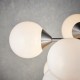 Ceiling Lights - Oscar - Gloss White Glass & Satin Nickel 11 Light Centre Fitting Endon-Collection-77588 - Oscar - Gloss White Glass & Satin Nickel 11 Light Centre Fitting