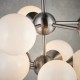 Ceiling Lights - Oscar - Gloss White Glass & Satin Nickel 11 Light Centre Fitting Endon-Collection-77588 - Oscar - Gloss White Glass & Satin Nickel 11 Light Centre Fitting