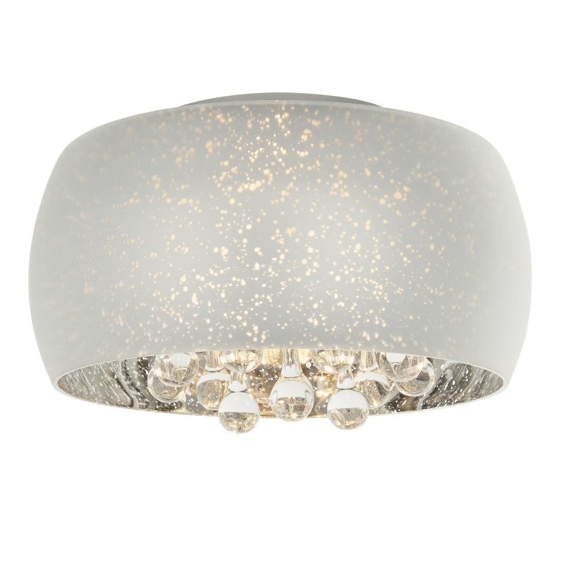 Crystal & Acrylic - Eclipse - Striking Glass with Crystal 3 Light Ceiling Lamp Endon-Collection-78696 - Eclipse - Striking Glass with Crystal 3 Light Ceiling Lamp
