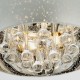 Crystal & Acrylic - Eclipse - Striking Glass with Crystal 3 Light Ceiling Lamp Endon-Collection-78696 - Eclipse - Striking Glass with Crystal 3 Light Ceiling Lamp