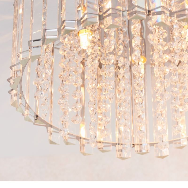 Endon-Collection-78698 - Hanna - Clear Crystal & Chrome 4 Light Ceiling Lamp