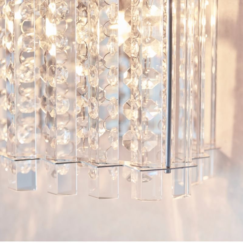 Crystal & Acrylic - Hanna - Clear Crystal & Chrome Wall Lamp Endon-Collection-78700 - Hanna - Clear Crystal & Chrome Wall Lamp