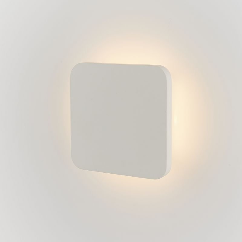 Wall Lights - Viktor - LED White Plaster Square Wall Lamp Endon-Collection-79880 - Viktor - LED White Plaster Square Wall Lamp