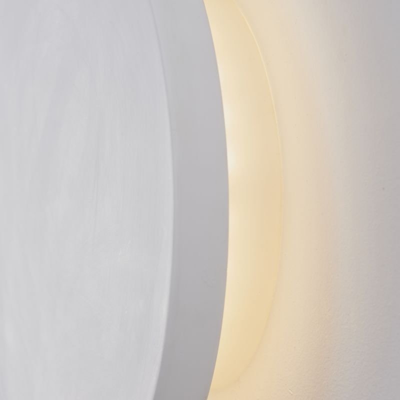 Wall Lights - Rae 150 - LED White Plaster Round Wall Lamp Endon-Collection-79890 - Rae 150 - LED White Plaster Round Wall Lamp