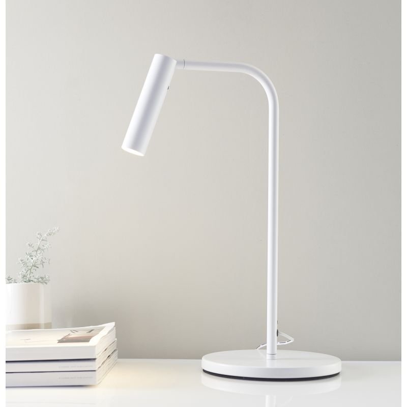Table & Floor Lamp - Staten - LED Matt White Task Lamp Endon-Collection-79903 - Staten - LED Matt White Task Lamp
