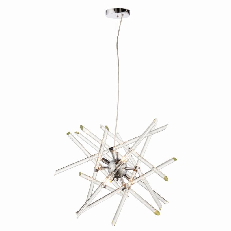 Ceiling Lights - Atomic - Clear Glass Tubes & Chrome Centre Fitting Endon-Collection-80122 - Atomic - Clear Glass Tubes & Chrome Centre Fitting