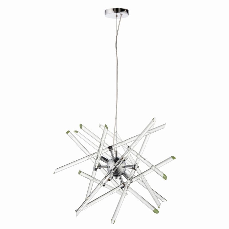 Ceiling Lights - Atomic - Clear Glass Tubes & Chrome Centre Fitting Endon-Collection-80122 - Atomic - Clear Glass Tubes & Chrome Centre Fitting