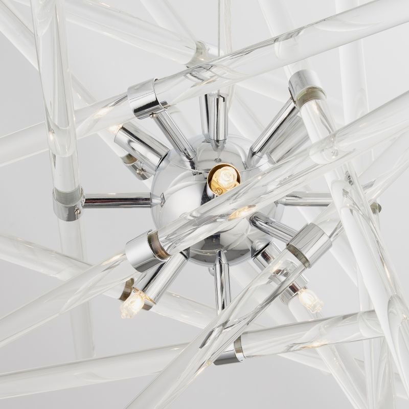 Ceiling Lights - Atomic - Clear Glass Tubes & Chrome Centre Fitting Endon-Collection-80122 - Atomic - Clear Glass Tubes & Chrome Centre Fitting