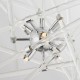 Ceiling Lights - Atomic - Clear Glass Tubes & Chrome Centre Fitting Endon-Collection-80122 - Atomic - Clear Glass Tubes & Chrome Centre Fitting
