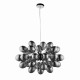 Ceiling Lights - Infinity - Smoky Glass & Dark Chrome 8 Light Centre Fitting Endon-Collection-80124 - Infinity - Smoky Glass & Dark Chrome 8 Light Centre Fitting