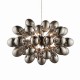 Ceiling Lights - Infinity - Smoky Glass & Dark Chrome 8 Light Centre Fitting Endon-Collection-80124 - Infinity - Smoky Glass & Dark Chrome 8 Light Centre Fitting