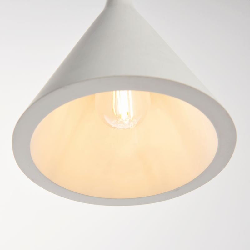 Ceiling Lights - Jakob - White Concrete Single Pendant Endon-Collection-80673 - Jakob - White Concrete Single Pendant