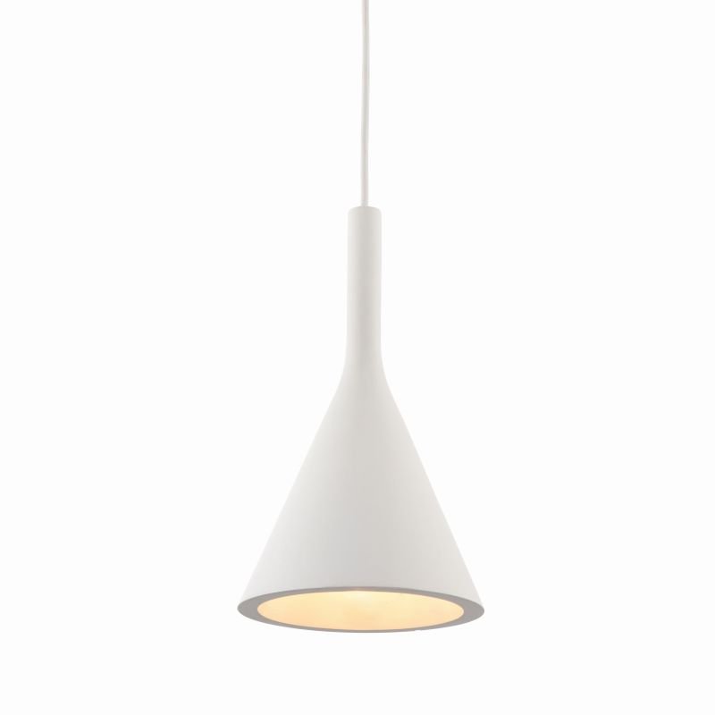 Ceiling Lights - Jakob - White Concrete Single Pendant Endon-Collection-80673 - Jakob - White Concrete Single Pendant