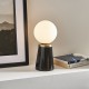 Table & Floor Lamp - Otto - White Glass & Black Marble Table Lamp Endon-Collection-91743 - Otto - White Glass & Black Marble Table Lamp